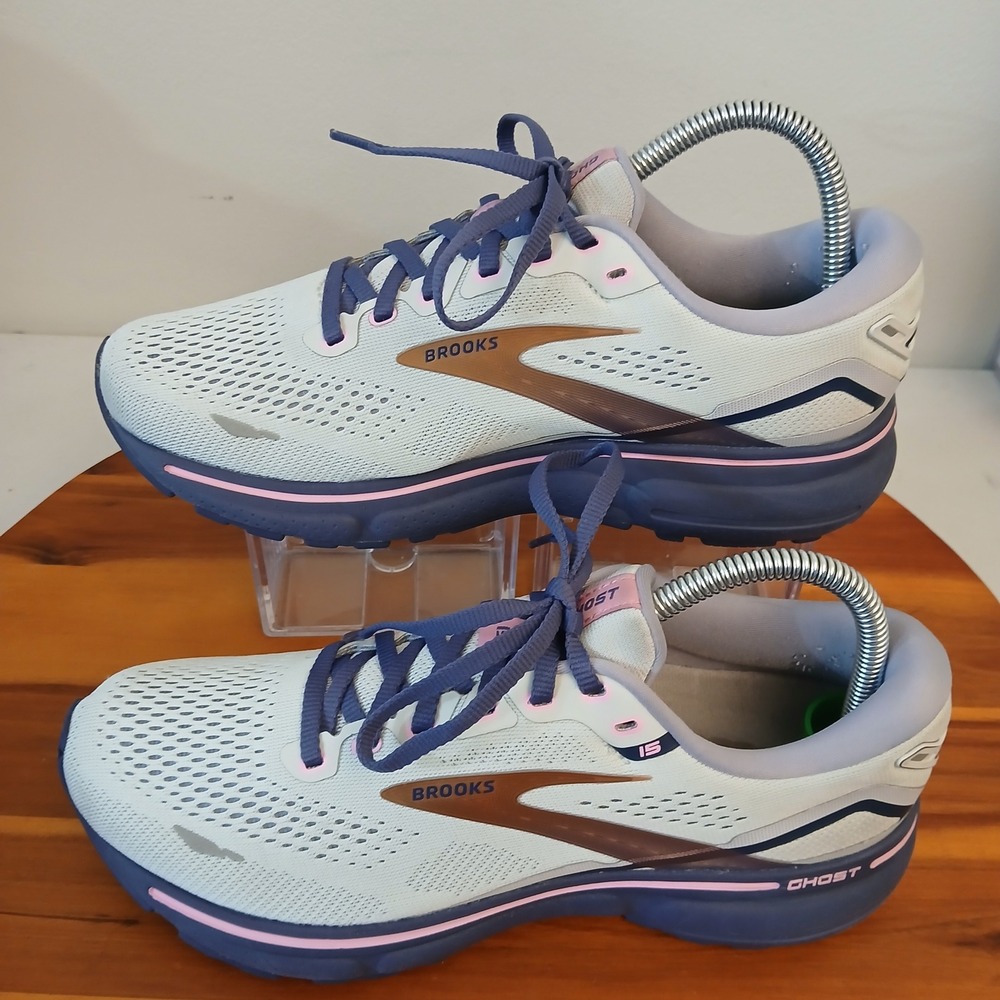 Brooks Ghost 15 Womens 8.5 Blue Running Shoes Sneakers 1203801B492
